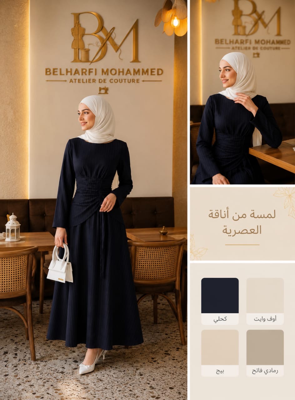 ✨ فستان طويل أنيق للمحجبات